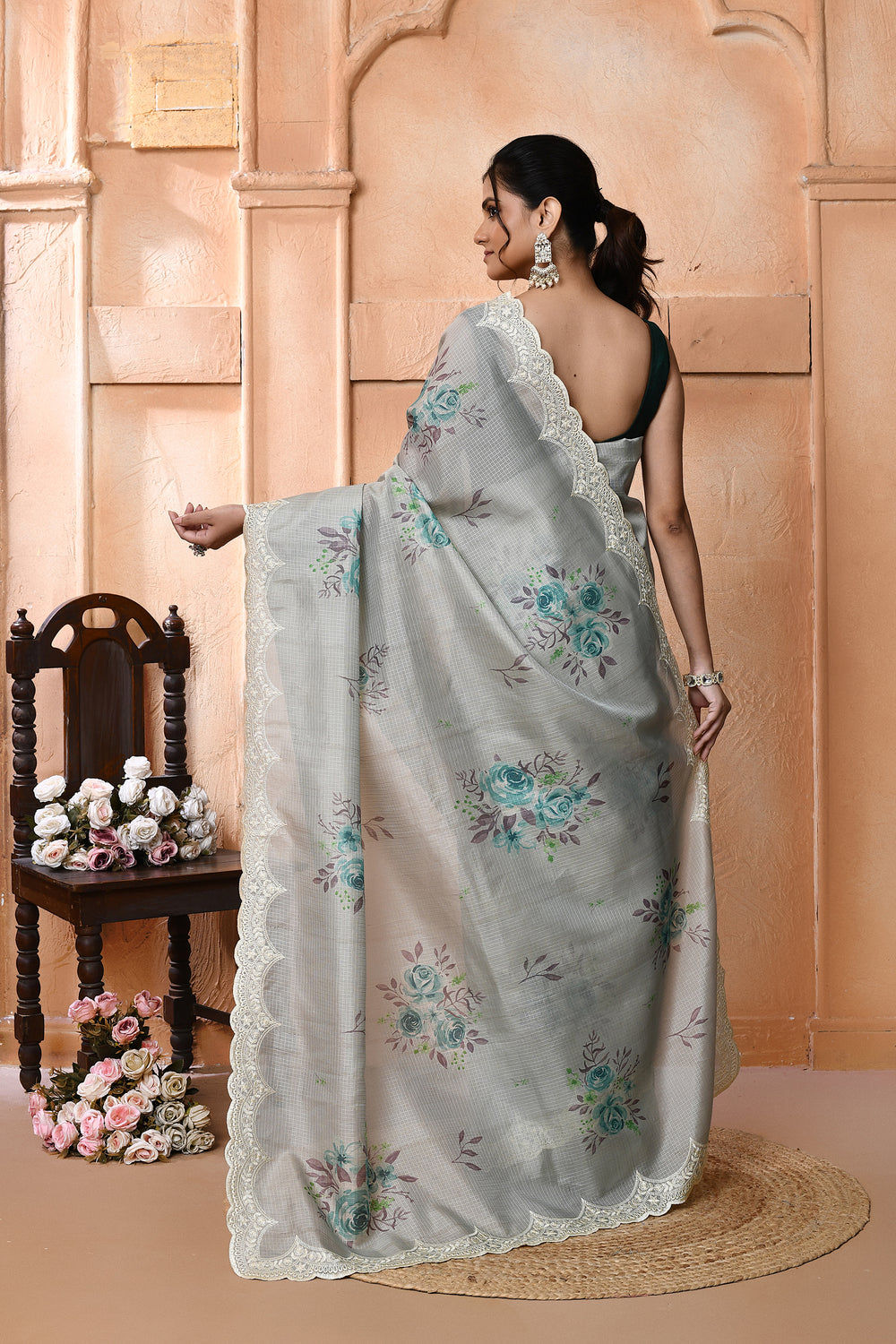 Necklacebloom Supernet Cotton Saree For Festive Wear