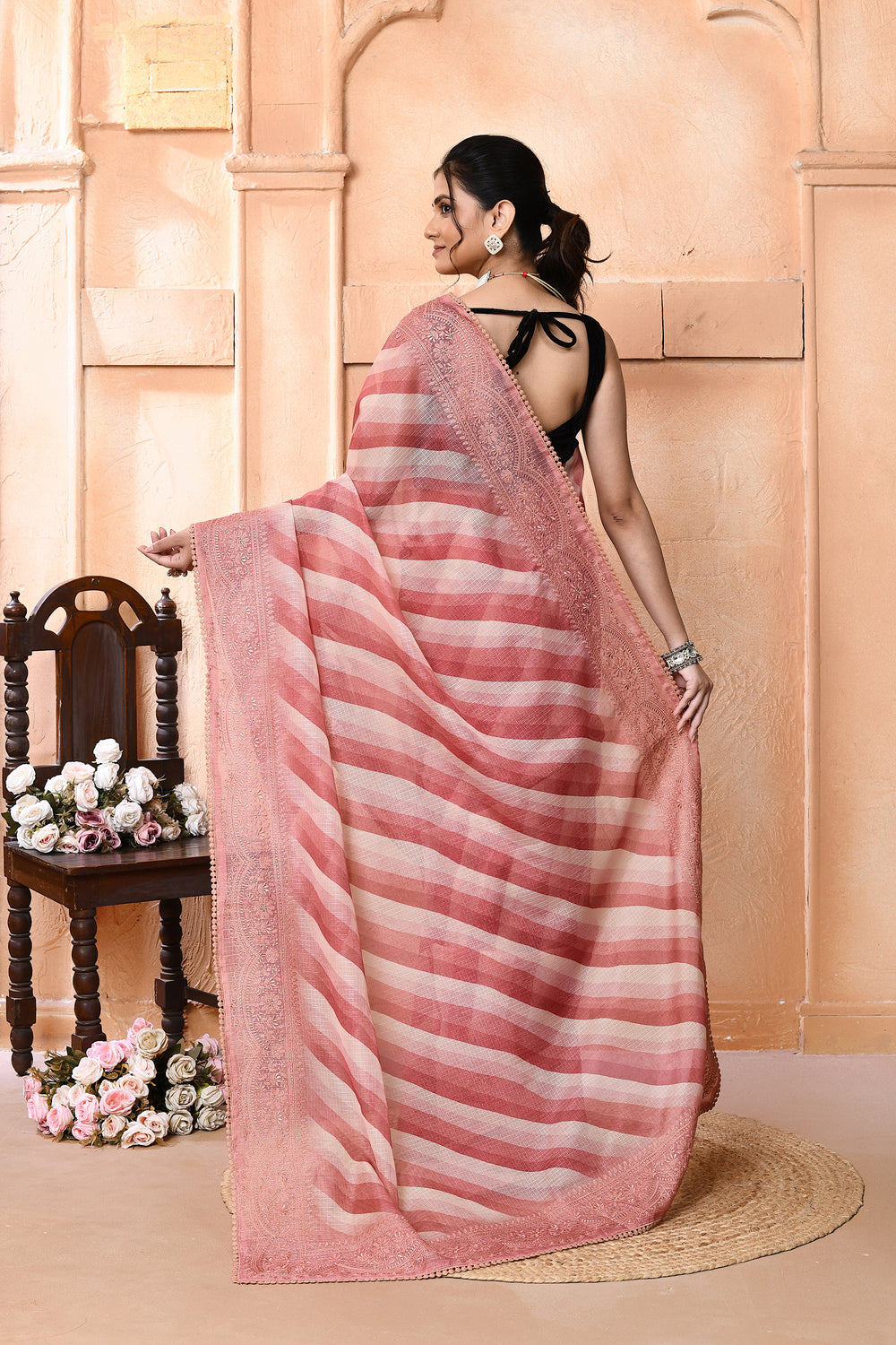 Reshamcharm Supernet Cotton Saree For Festive Wear