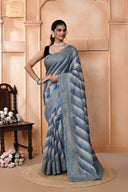 Reshamcharm Supernet Cotton Saree For Festive Wear