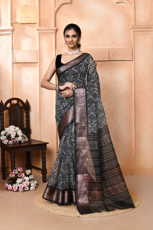 Royal Zari Border Cotton Saree For Festive Wear