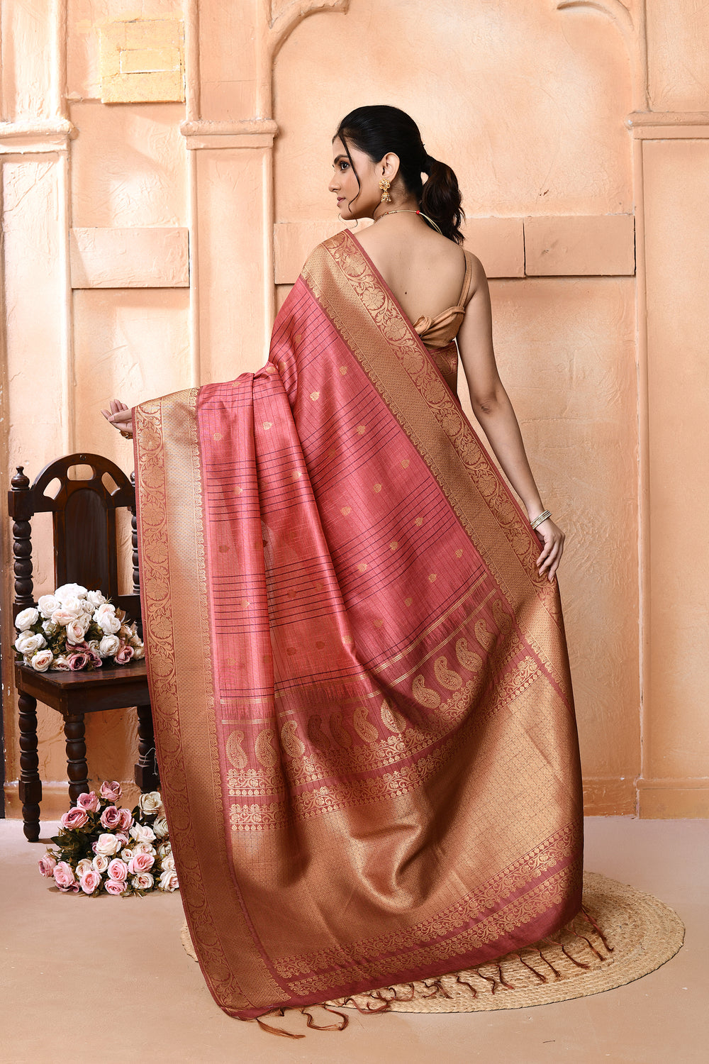 Rawcheck Zarigrace Silk Saree For Festive Wear