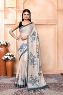 Linen Badlaknot Elegance Saree For Daily Wear