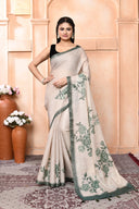 Linen Badlaknot Elegance Saree For Daily Wear