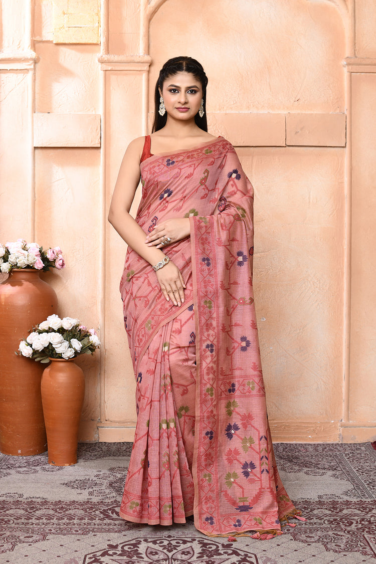 Jamdhani Reshamgrace Cotton Saree For Festive Wear