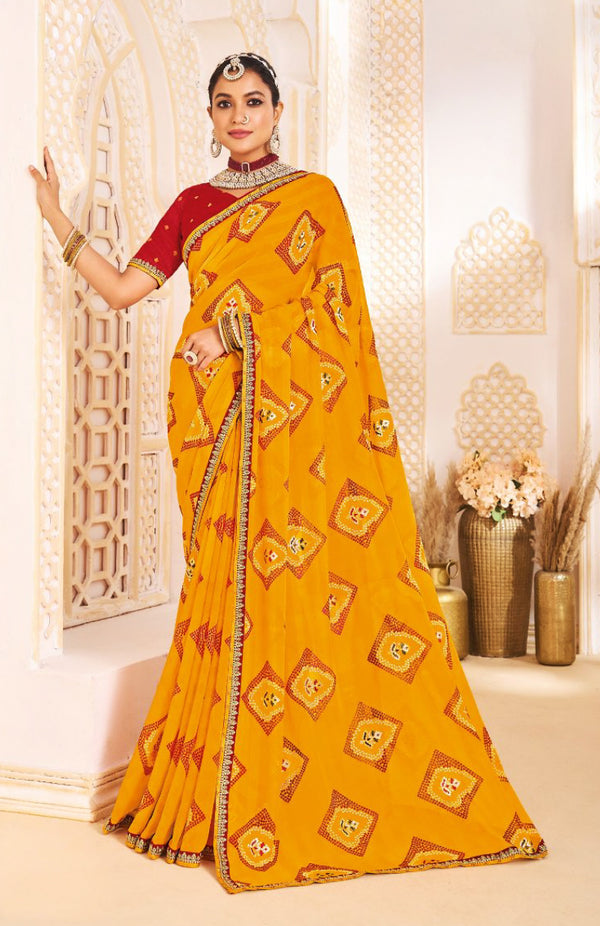 Gath Era Georgette Saree For Festive Wear