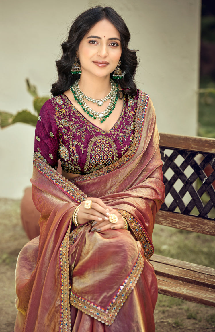 Tasvira Satin Saree for Festive Wear