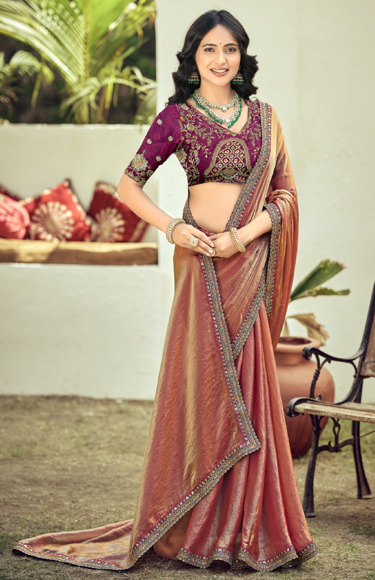Tasvira Satin Saree for Festive Wear