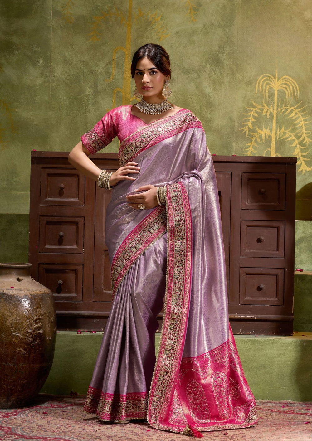 Glam Silk Saree For Wedding Wear