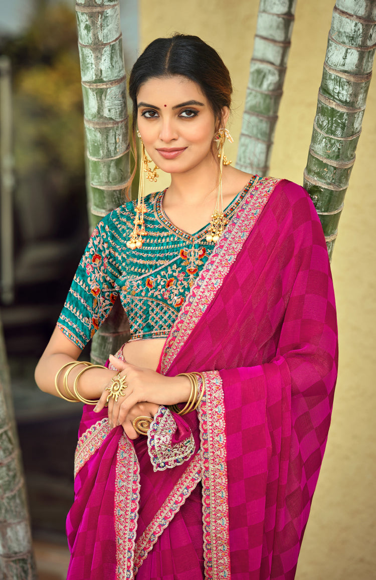 Zerina Satin Saree for Festive Wear