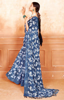 Flowy Georgette Saree For Semi Formal Wear