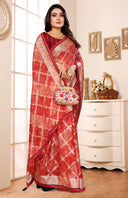 Elegant Texture Brasso Saree For Semi Formal Wear