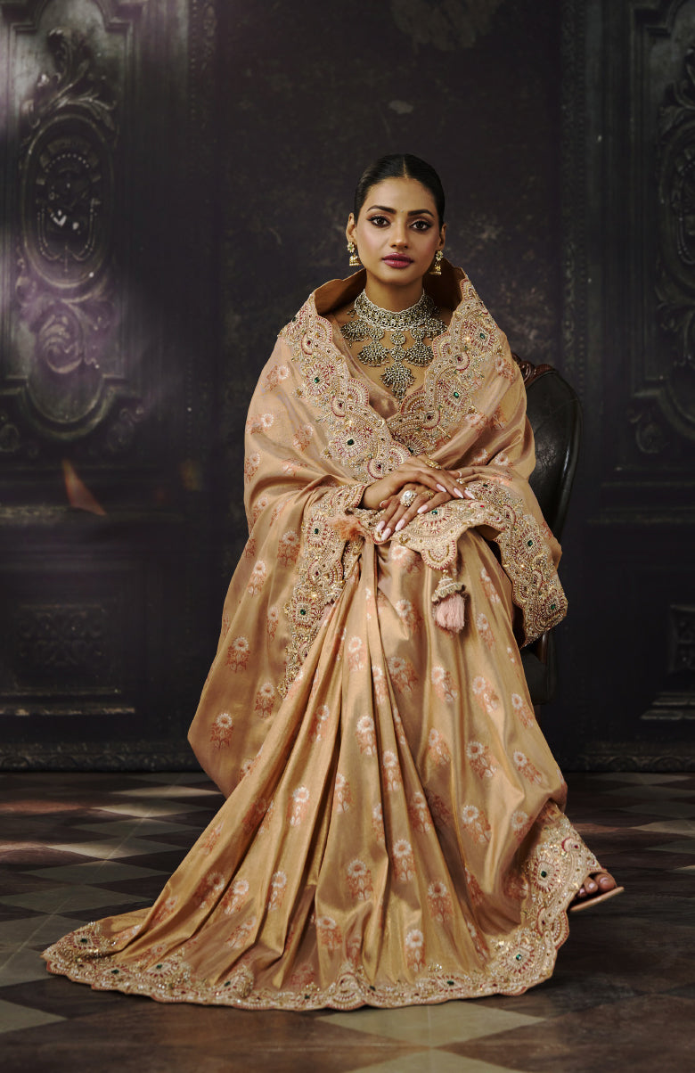 Maharani Theme Art Silk Saree For Festive Wear