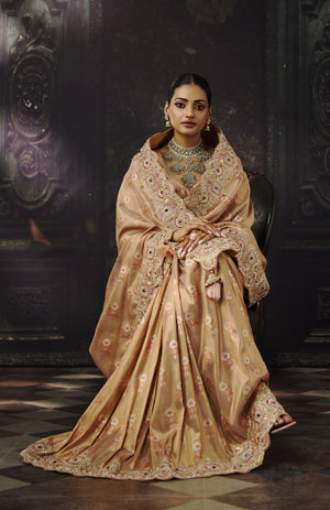Maharani Theme Art Silk Saree For Festive Wear