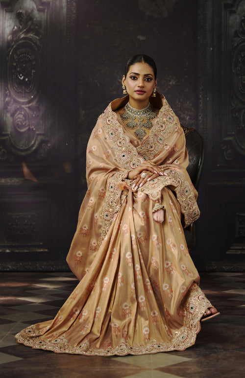 Maharani Theme Art Silk Saree For Festive Wear