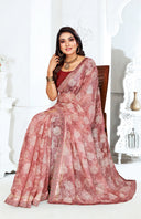 Elegant Multishade Satin Saree for Daily Wear