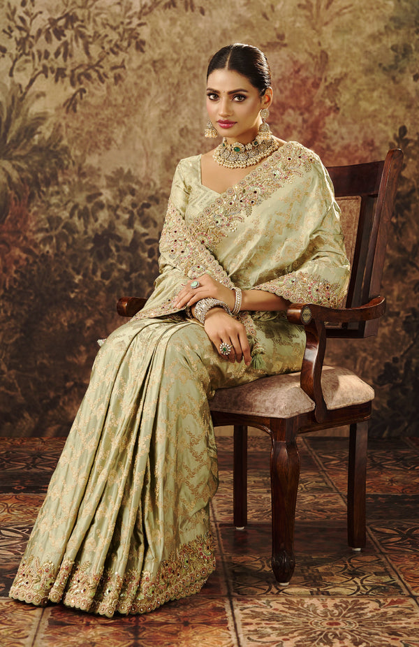 Prestige Satin Saree For Festive Wear