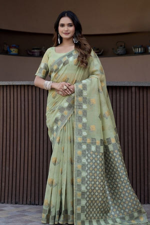Zarvila Cotton Saree For Daily Wear