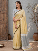 Woven Design Jute Cotton Handloom Jamdani Saree