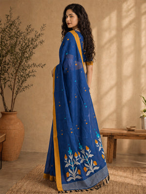 Floral Jute Cotton Handloom Jamdani Saree