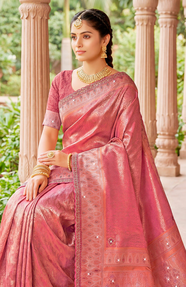 Trinaya Tissue Saree for Festive Wear