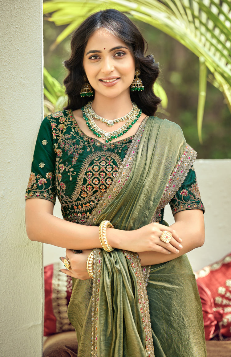 Tasvira Satin Saree for Festive Wear