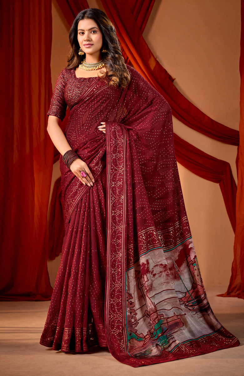 Kriti Brasso Saree For Semi Formal Wear