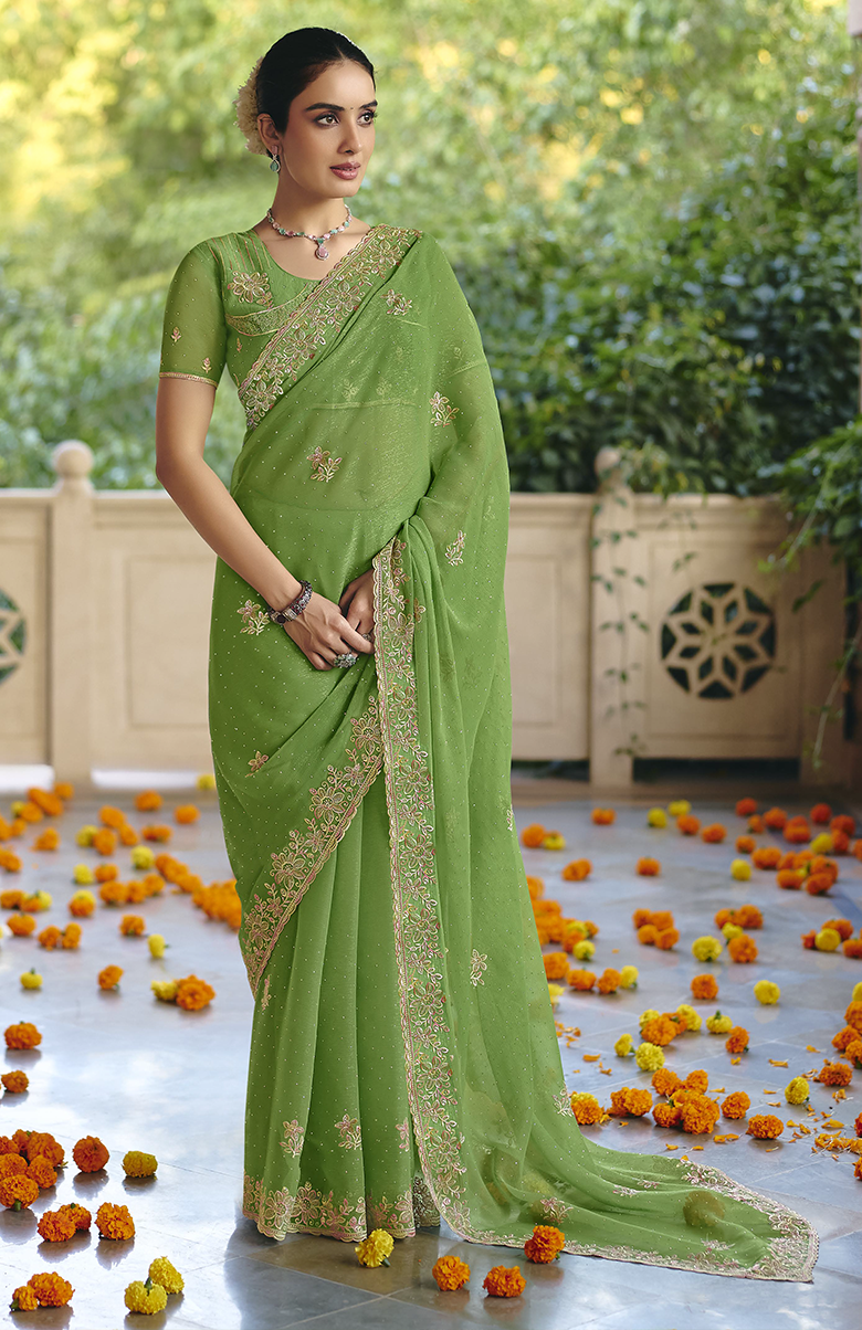 Royal Aura Chiffon Saree For Daily Wear