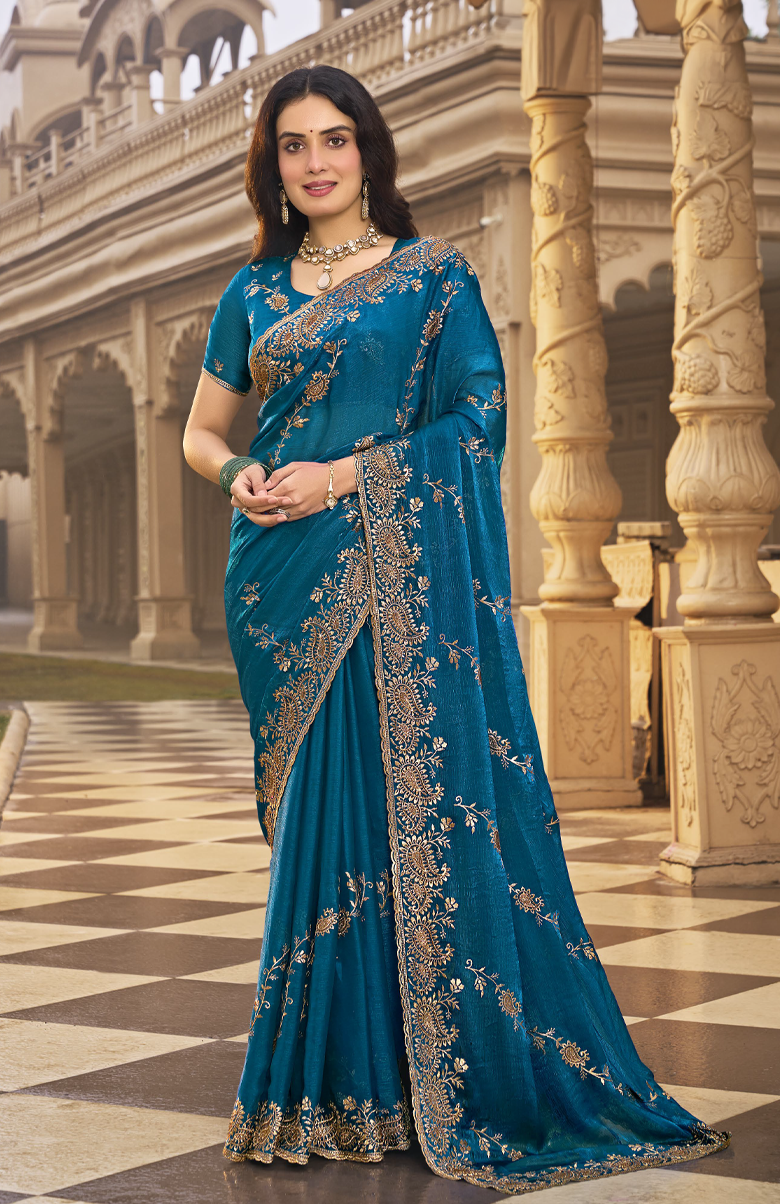 Zariya Shine Chiffon Saree For Festive