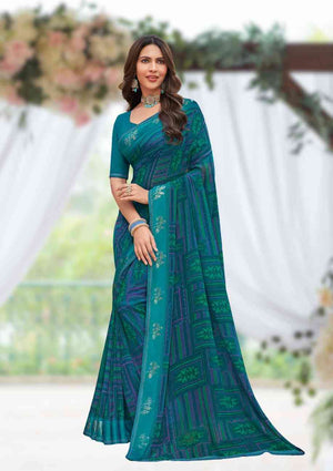 Softdrape Georgette Saree For Semi Formal Wear