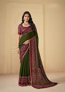 Suhana Weave Silk Cotton Saree For Daily Wear