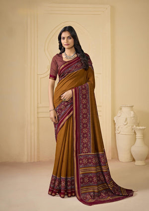 Suhana Weave Silk Cotton Saree For Daily Wear