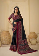 Suhana Weave Silk Cotton Saree For Daily Wear