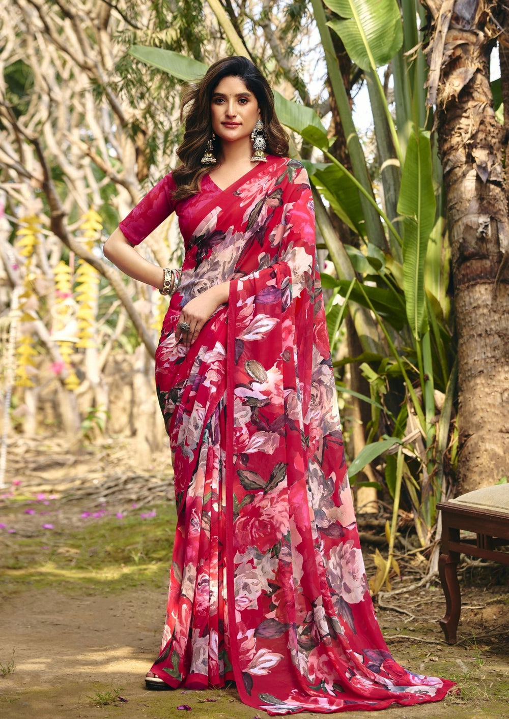 Petalora Georgette Saree for Daily Wear