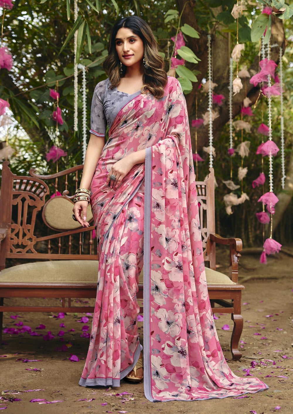 Petalisaa Georgette Saree for Daily Wear
