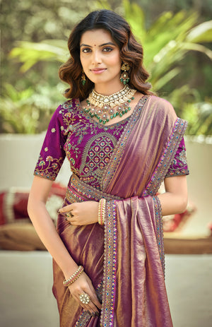 Tasvira Satin Saree for Festive Wear