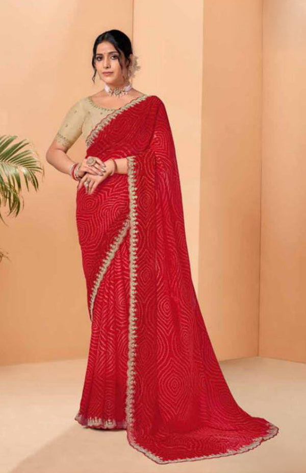 Bandhej Wave Saree