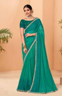 Bandhej Wave Chiffon Saree for Festive Wear