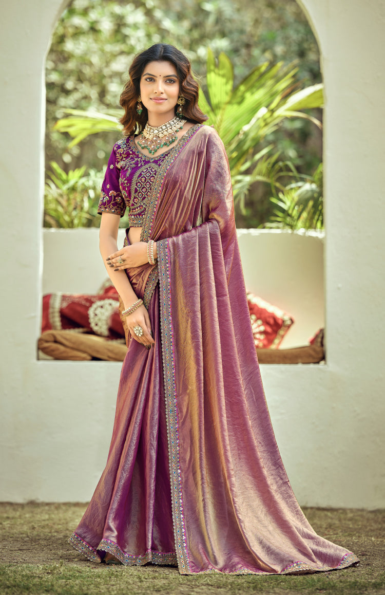 Tasvira Satin Saree for Festive Wear