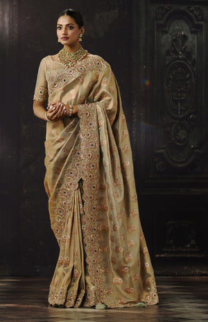 Maharani Theme Art Silk Saree For Festive Wear