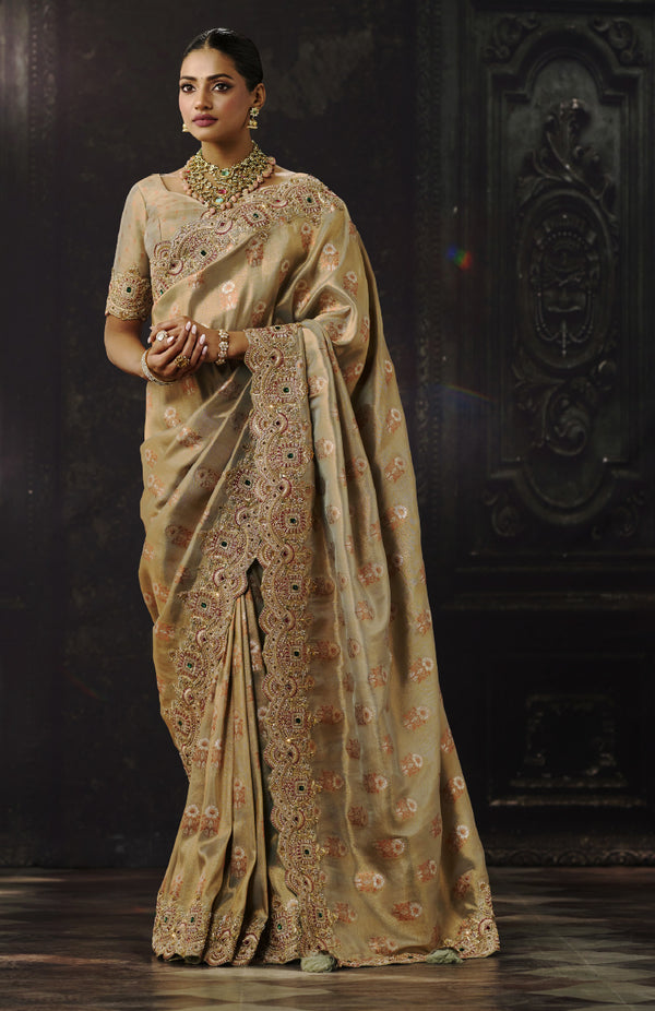 Maharani Theme Art Silk Saree For Festive Wear