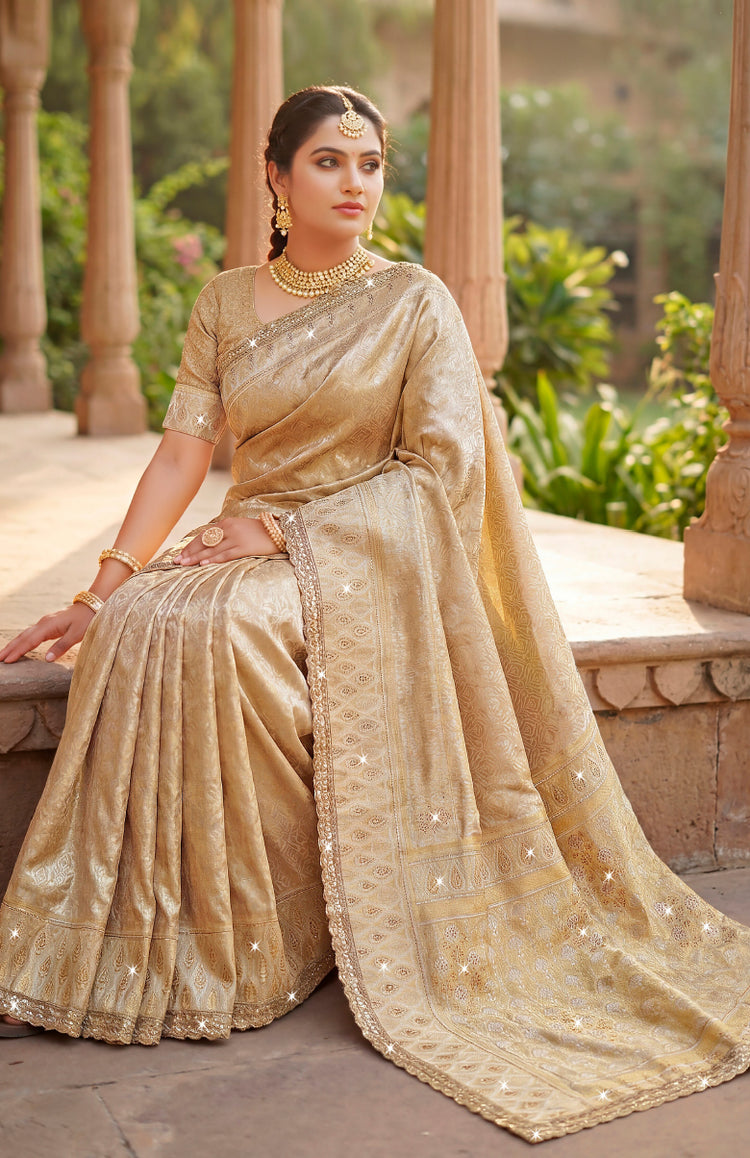 Trinaya Tissue Saree for Festive Wear