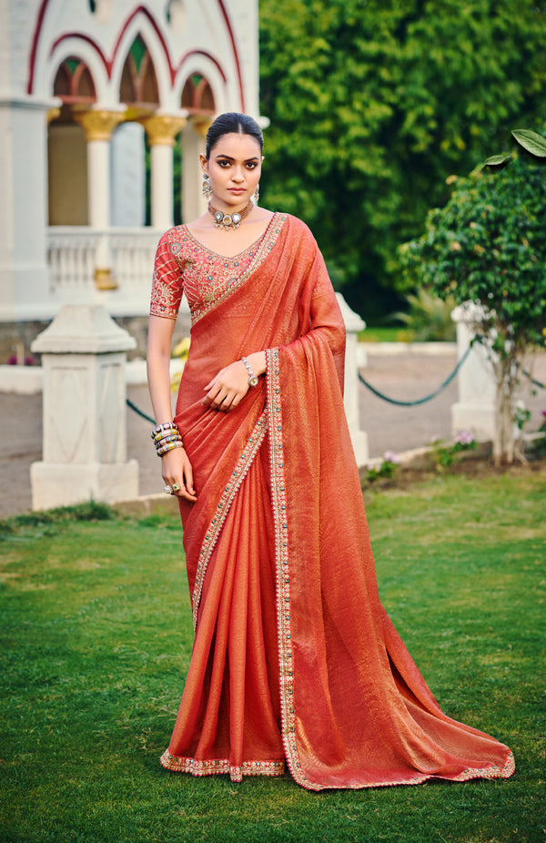 Plainza Satin Saree For Festive Wear