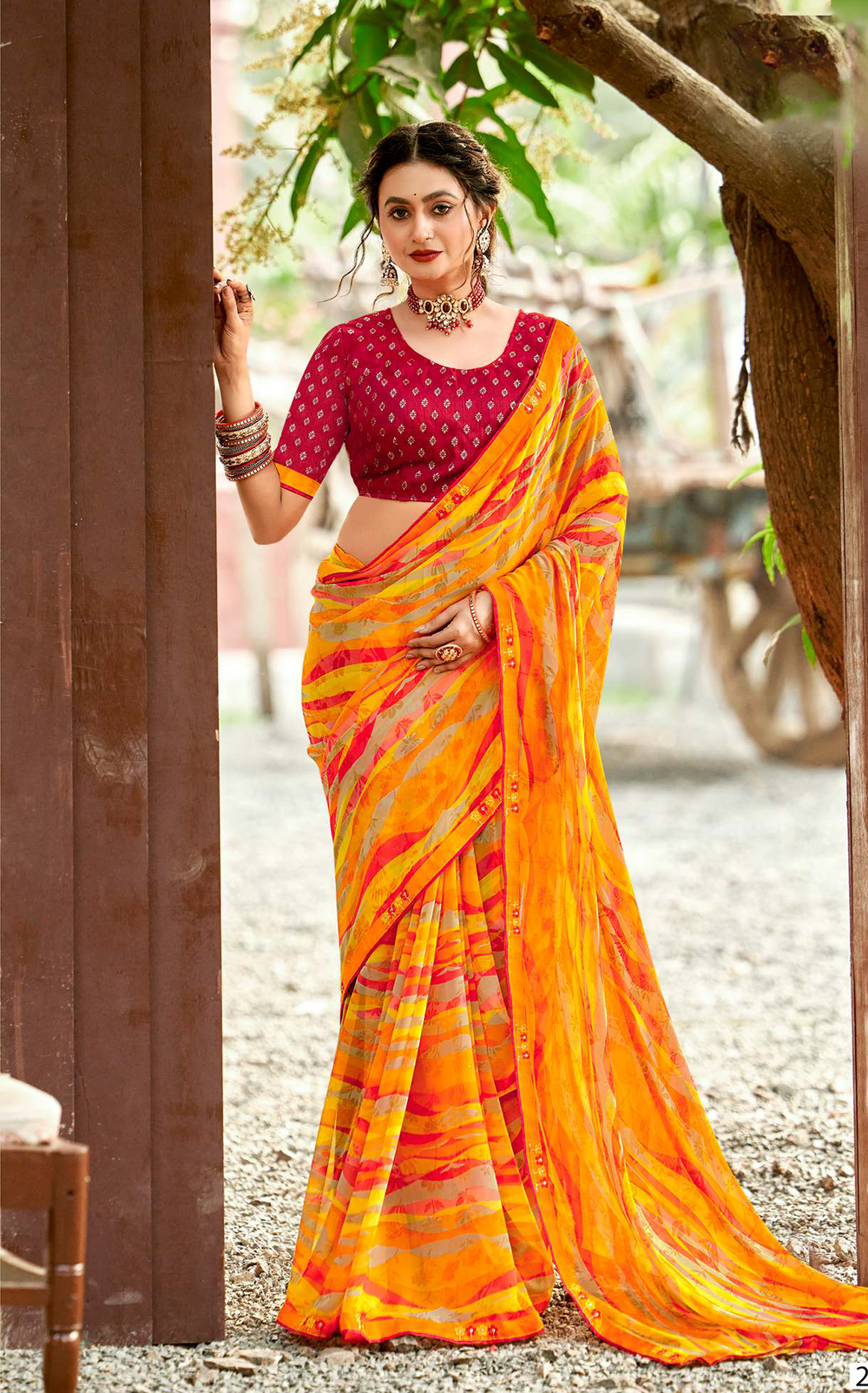 Petal Glow Georgette Saree for Daily Wear