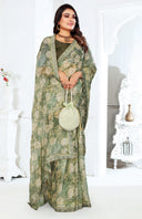 Elegant Multishade Satin Saree for Daily Wear
