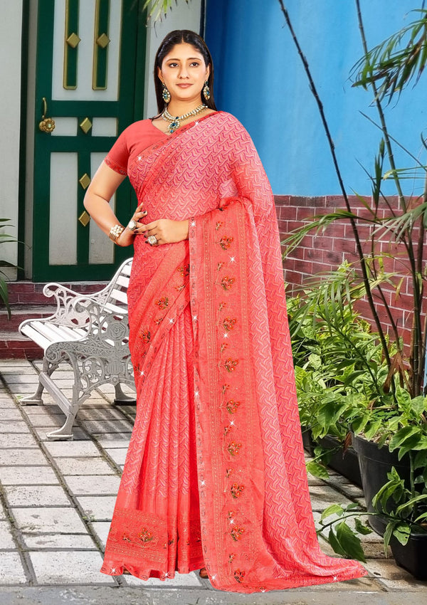 Avenza Chiffon Saree For Daily Wear
