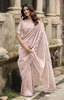 Crystal Grace Organza Saree for Wedding Wear