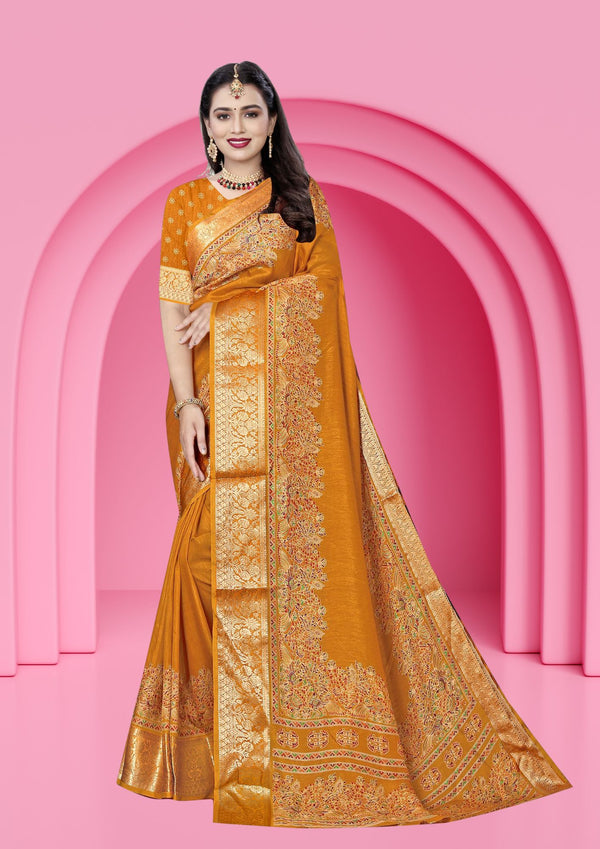 Vichitra Charm Silk Saree For Semi Formal Wear