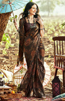 Gloss Grace Silk Cotton Saree For Semi Formal Wear