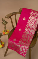 Sugandhika Floral Art Silk Saree for Festive Wear