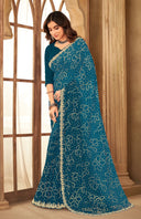 Bandhej Blossom Georgette Saree for Festive Wear